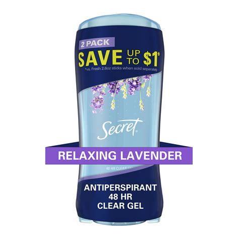 Secret Fresh Antiperspirant Deodorant Clear Gel Luxe Lavender 26 Oz
