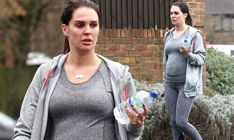 Pregnant Danielle Lloyd Displays Her Growing Bump In Grey