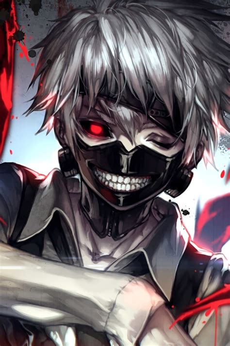 Wallpaper Kaneki Ken Tokyo Ghoul Mask Transformation Red Eye