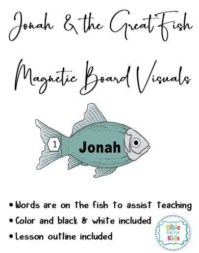 Cathys Corner Jonah Magnetic Board Visuals Bible Fun For Kids