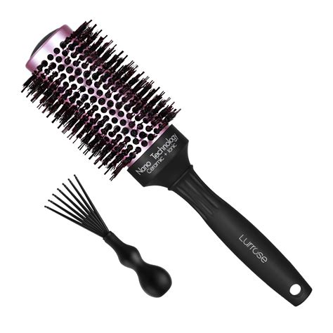 1pc roller hair brush natural boar bristles round nano roller comb curling combs hair brush for