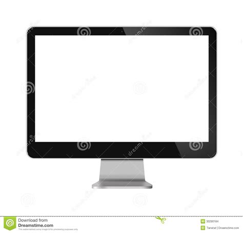 Computer Monitor Lcd Screen On White Stock Photo Image Of Electronics