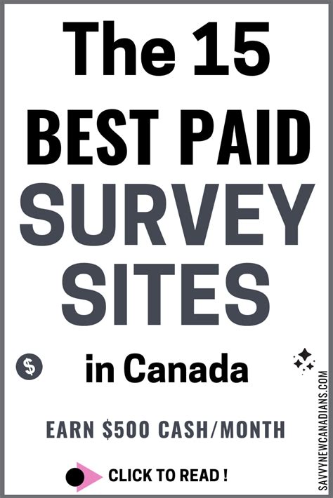 the top 15 paid survey sites for canadians to make extra money survey sites that pay paid