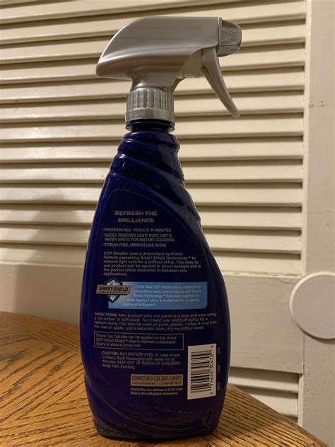 Turtle Wax ICE Spray Detailer W Smart Shield Technology Streak Free 20