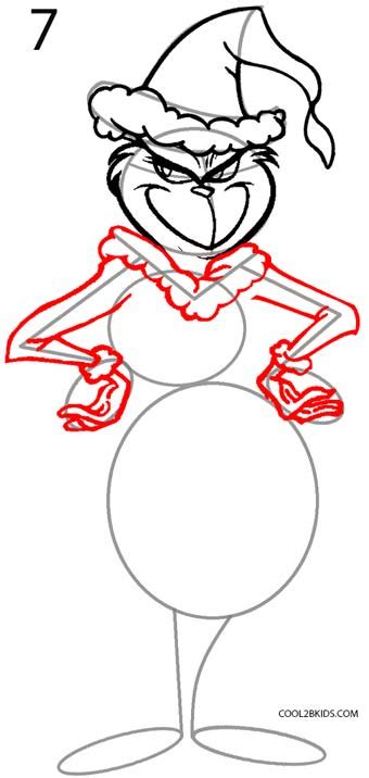 How To Draw The Grinch Step By Step Pictures