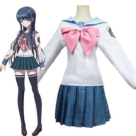 Anime Danganronpa Dangan Ronpa Sayaka Maizono Uniform Costume Cosplay Suit Dress Wig Shopee