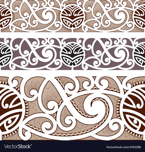 Maori Styled Seamless Pattern Royalty Free Vector Image