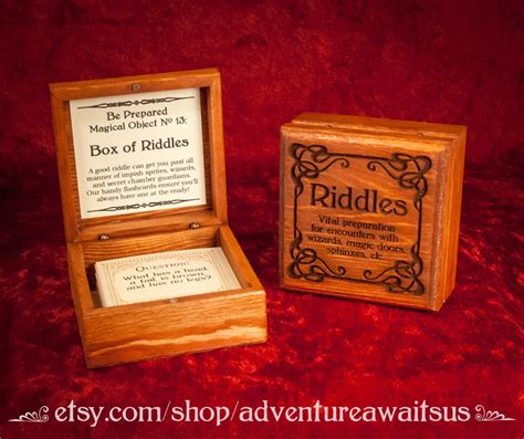 More Riddles Fits In Riddle Box Laser Engraved Wood Box Etsy