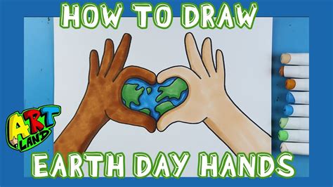 How To Draw Earth Day Hands Youtube
