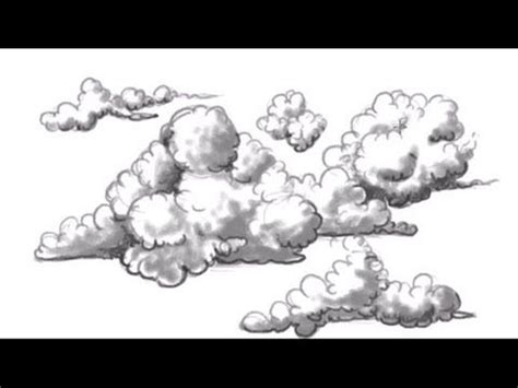Study how to draw outline of clouds below to give them proper open airy feel. How to Draw Clouds - Easy Clouds to Draw