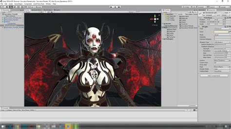 Artstation Succubus Female Game Ready Low Poly 3d Model Game Assets