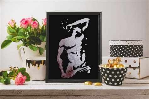 Silver Nude Male Art Erotic Male Abstract Nude Male Art Pop Etsy