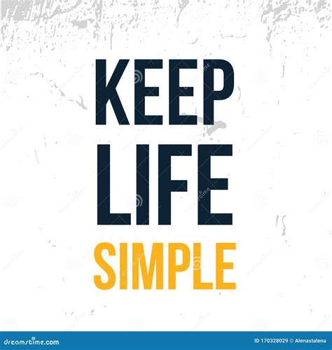 Keep Life Simple Poster Typography Simple Design Positive Quote Stock