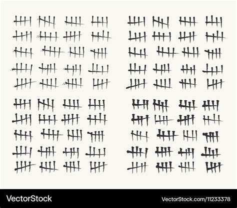 Waiting Counting Tally Marks Royalty Free Vector Image