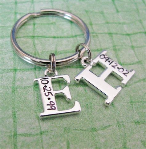 Personalized Initial Key Chain Stamped With Your By Juliethefish 15