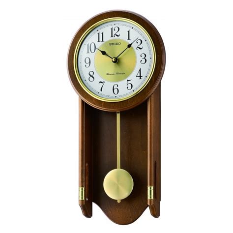 Wooden Westminster Chime Quartz Wall Clock And Pendulum Qxh073b Clocks From Hillier Jewellers Uk