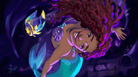 Little Mermaid Fan Art Salutes Disney Decision To Cast Halle Bailey As Ariel The Little