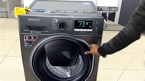Each samsung washing machine includes several settings for water temperature, cycle length, spin speed and soil levels. samsung front load washing machine demo | front load ...