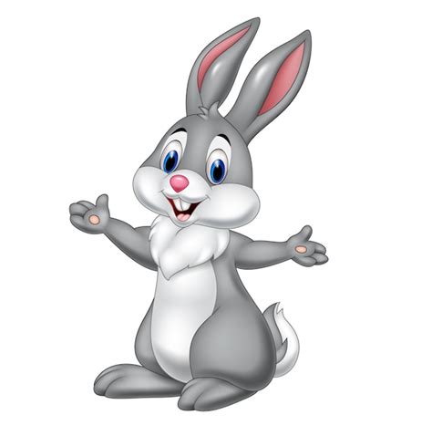 Presentación De Conejo De Dibujos Animados Vector Premium