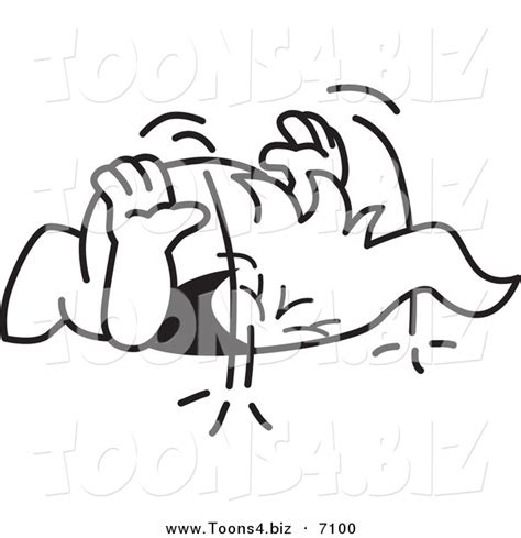 Vector Illustration Of A Guy Laughing And Pounding The Ground By Toons4biz 7100