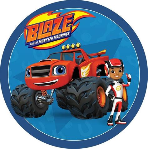 Blaze And The Monster Machines Cake Topper Blaze Round Cake Topper