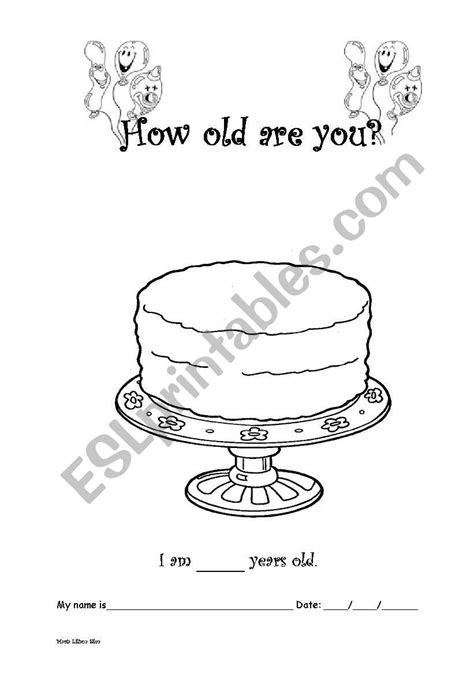 How Old Are You Esl Worksheet By Marta