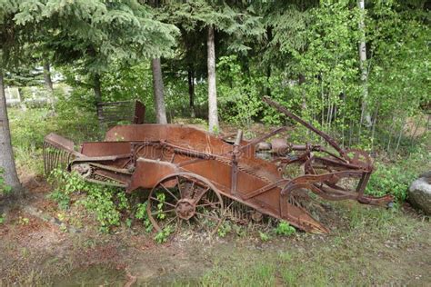 An Old Potato Harvester Stock Image Image Of Rusty 41879125