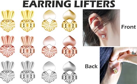 Hoedia Earring Lifters 6 Pairs Magic Earring Backs