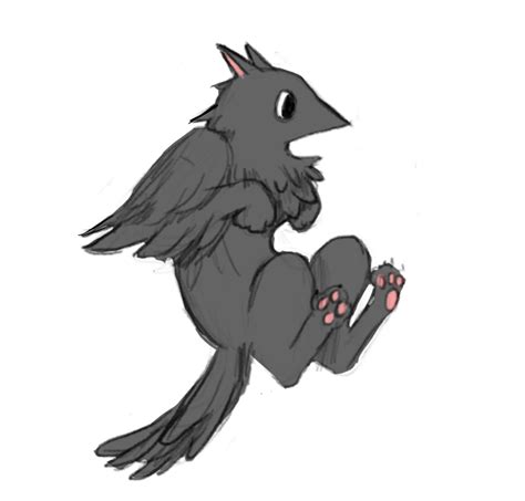 Cat Crow Hybrid Sketch Furry