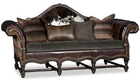 Wooden Camelback Sofa