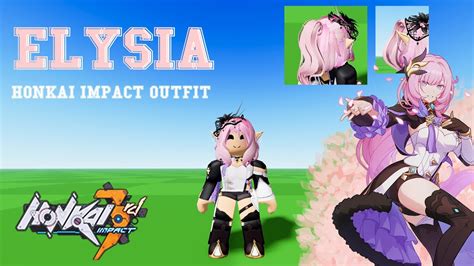 Roblox Elysia Miss Pink Elf Cosplay Honkai Impact Outfit Youtube