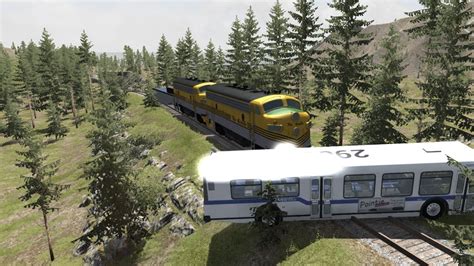Beamng Drive Train Accidents And Crashes Railway Crossing Train