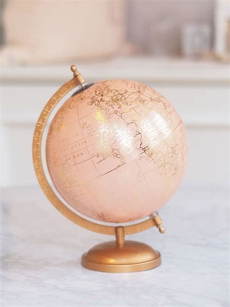 Pink And Gold Globe Rose Gold Aesthetic Gold Globe Pink And Gold