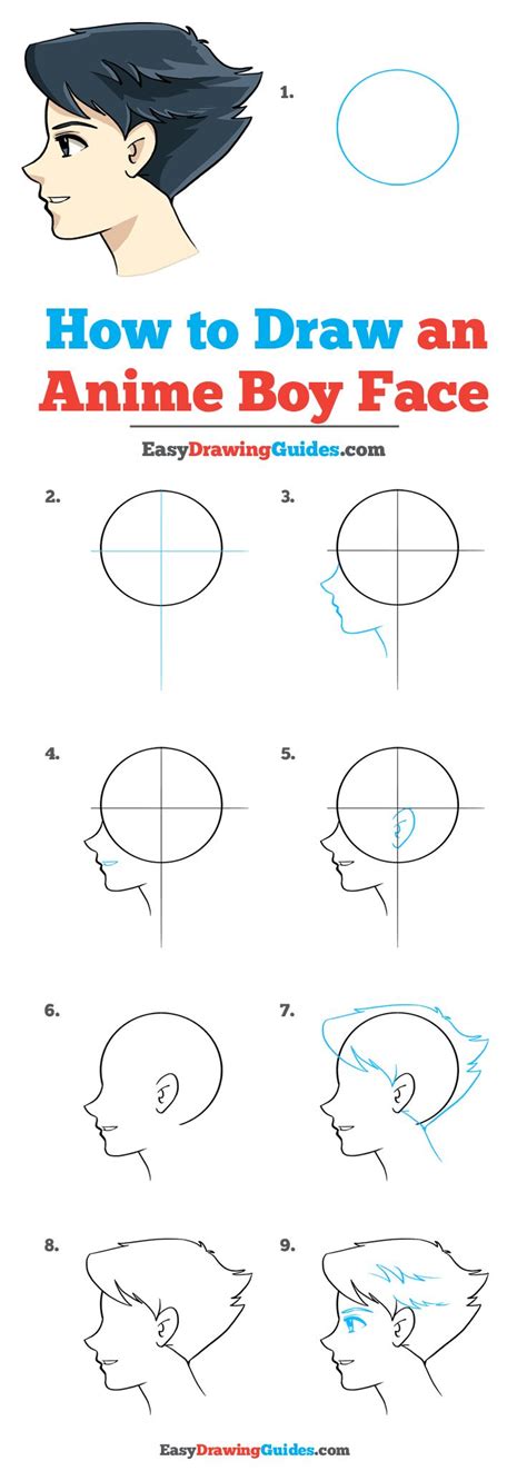 How To Draw An Anime Boy Face Really Easy Drawing Tutorial