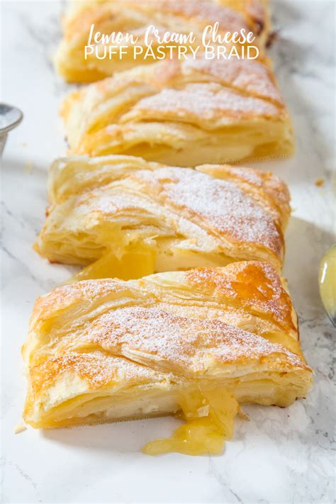 Lemon Cream Cheese Puff Pastry Braid Annies Noms