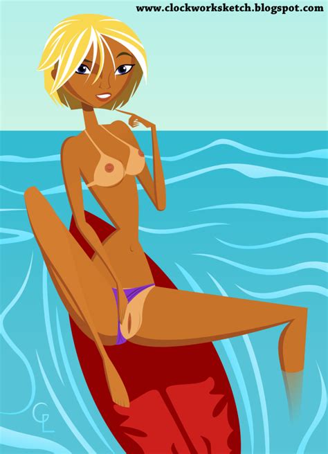 Rule 34 1girls Accurate Art Style Barefoot Beach Bikini Bottom Bikini Bottom Aside Bikini