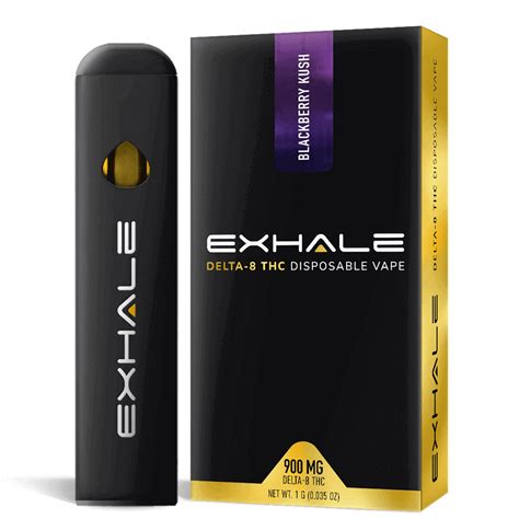 Delta 8 Disposable Vape Pen Blackberry Kush Exhale Wellness