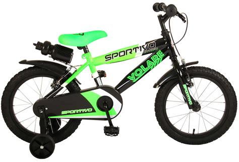 Volare Sportivo Childrens Bicycle Boys 16 Inch Neon Green Black