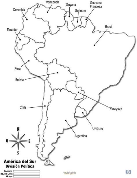 Dibujo Del Mapa Del Continente Americano Con Nombres Imagui