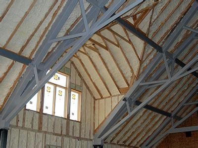 Ceiling and attic are semantically related in thing topic. Attic and Ceiling Foam Insulation Contractors
