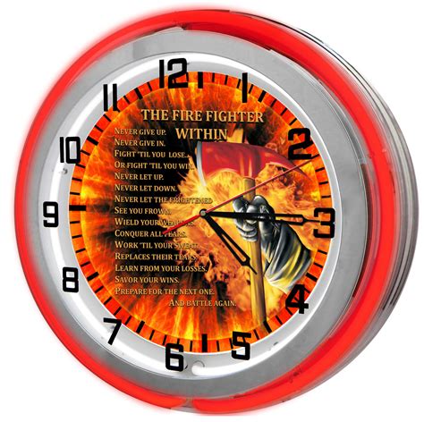 Firefighter Oath Clock From Redeye Laserworks