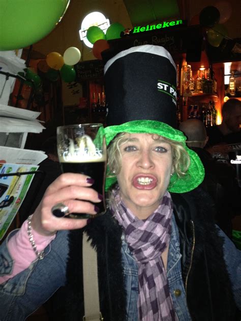With A Pint Of Guinness In The Irish Bar Prague On St Patricks Day