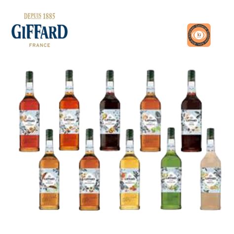 Giffard Premium Syrup Caramel Violet Hazelnut Mojito Lychee Blue