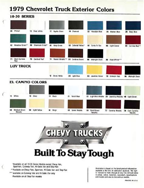 67 72 Chevy Truck Paint Codes
