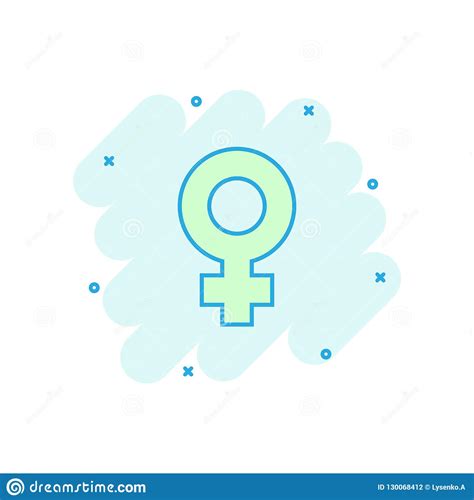 Vector Cartoon Female Sex Symbol Icon In Comic Style Women Gender