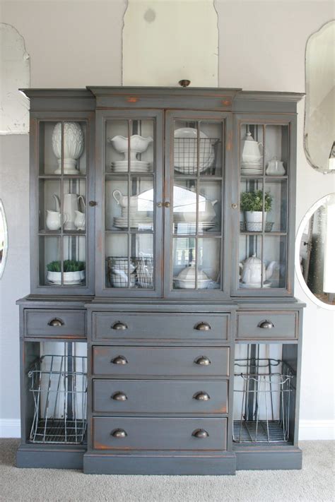 American design frame wooden kitchen cabinet, origin: Tips and Tricks For Styling Your China Cabinet