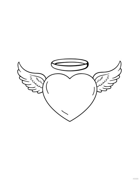 Heart Angel Wings Svg For Cricut Instant Download Ph