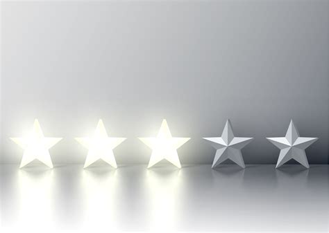 Three Star Rating With Glowing 3d Stars Vector Illustration 316209