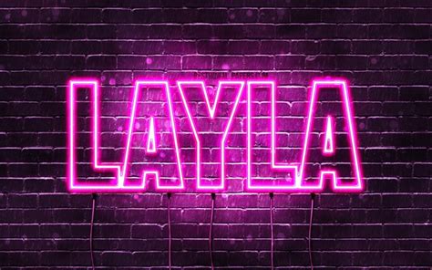 download wallpapers layla 4k wallpapers with names female names layla name purple neon