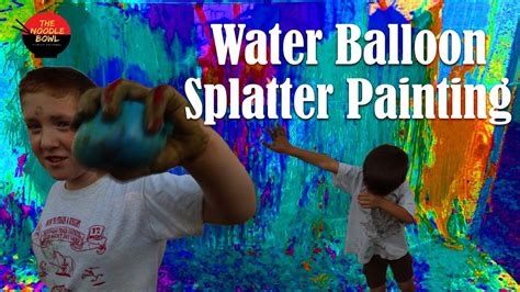 Kids Water Balloon Splatter Painting In Slow Motion Youtube